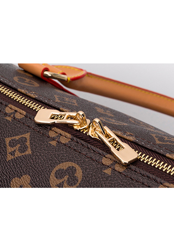Louisa Flower Vegan Leather Traveling Bag Brown
