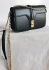 Shimanne Leather Shoulder Bag Black