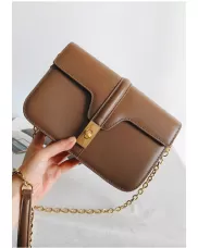 Shimanne Leather Shoulder Bag Brown