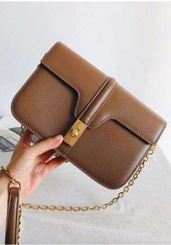 Shimanne Leather Shoulder Bag Brown