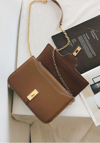 Shimanne Leather Shoulder Bag Brown