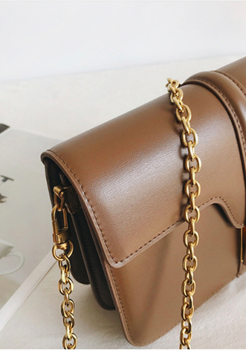 Shimanne Leather Shoulder Bag Brown