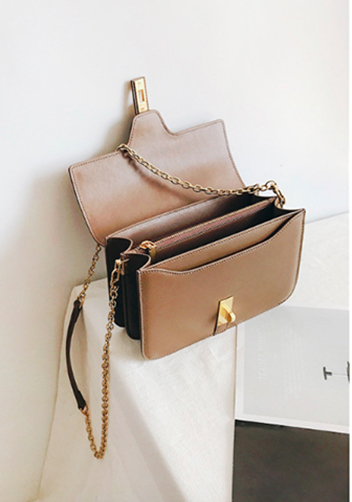 Shimanne Leather Shoulder Bag Brown