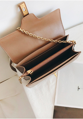 Shimanne Leather Shoulder Bag Brown