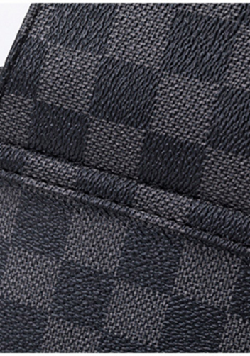 Louisa Checked Vegan Sling Bag Black