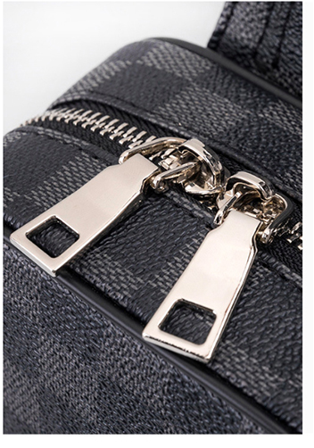 Louisa Checked Vegan Sling Bag Black