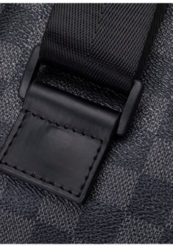 Louisa Checked Vegan Sling Bag Black