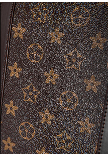 Louisa Flower Vegan Laptop Briefcase Brown