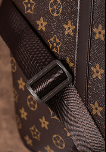 Louisa Flower Vegan Laptop Briefcase Brown