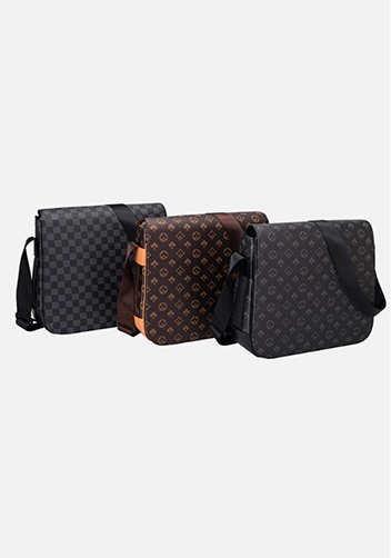 Louisa Flower Vegan Messager Bag Black