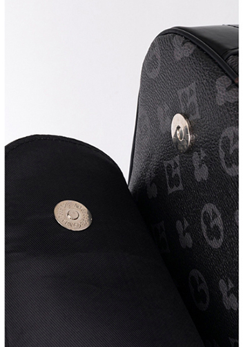 Louisa Flower Vegan Messager Bag Black
