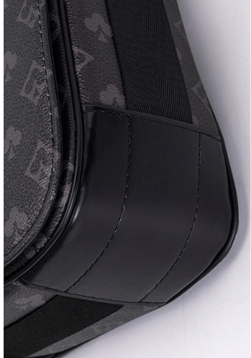 Louisa Flower Vegan Messager Bag Black