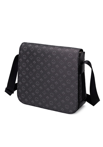 Louisa Flower Vegan Messager Bag Black