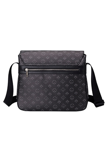 Louisa Flower Vegan Messager Bag Black