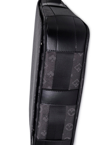 Louisa Flower Vegan Messager Bag Black