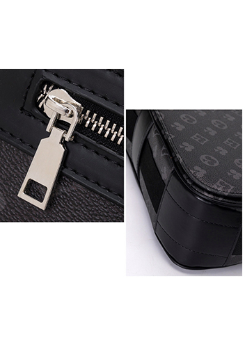 Louisa Flower Vegan Messager Bag Black