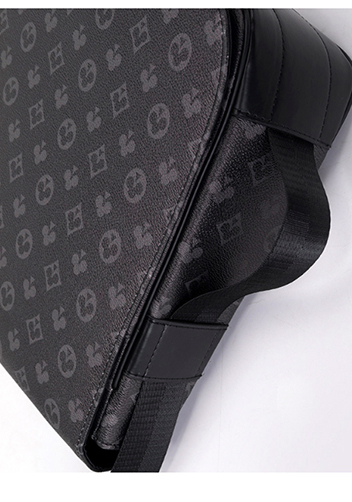 Louisa Flower Vegan Messager Bag Black