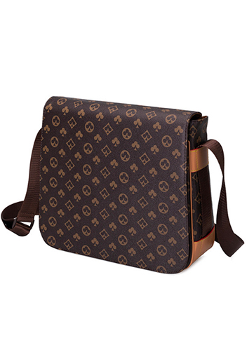 Louisa Flower Vegan Messager Bag Brown