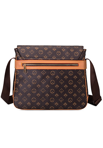 Louisa Flower Vegan Messager Bag Brown