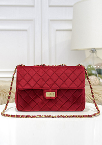 Adele Flap Medium Velvet Red