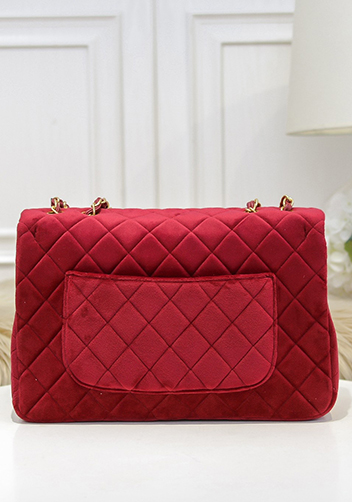 Adele Flap Medium Velvet Red