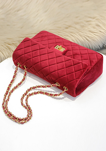 Adele Flap Medium Velvet Red