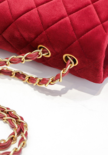 Adele Flap Medium Velvet Red