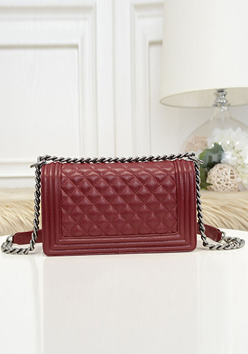 Ingrid Litchi Leather Flap Burgundy