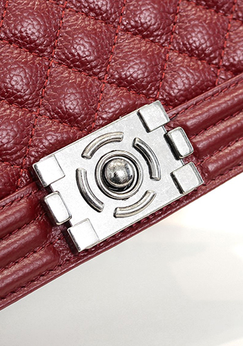 Ingrid Litchi Leather Flap Burgundy