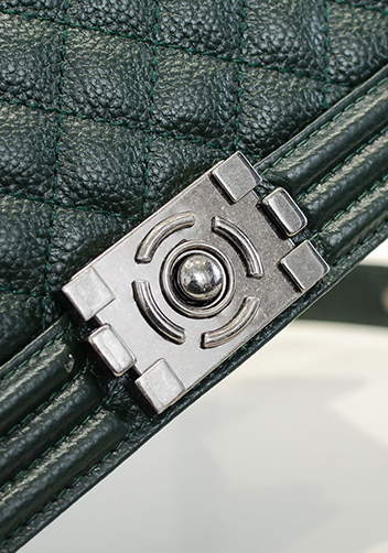 Ingrid Litchi Leather Flap Green