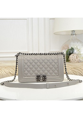 Ingrid Litchi Leather Flap Grey