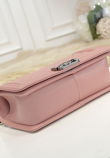 Ingrid Litchi Leather Flap Pink