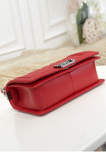 Ingrid Litchi Leather Flap Red