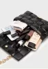 Mia Vegan Leather Chain Shoulder Bag Black