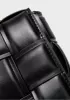 Mia Vegan Leather Chain Shoulder Bag Black