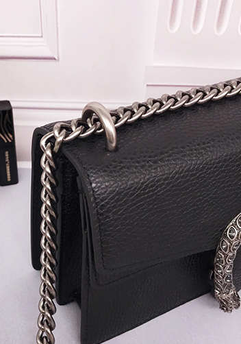 Jess Small Leather Shoulder Bag Black