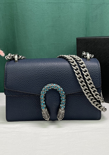 Jess Small Leather Shoulder Bag Blue