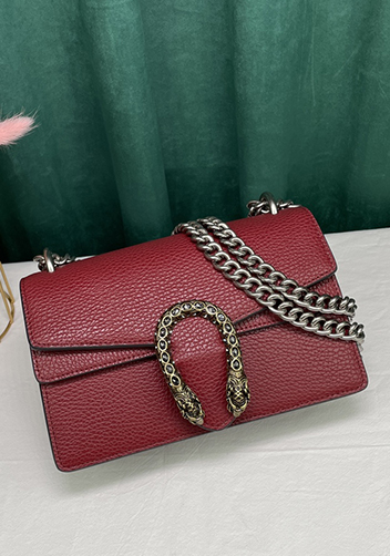 Jess Small Leather Shoulder Bag Burgundy