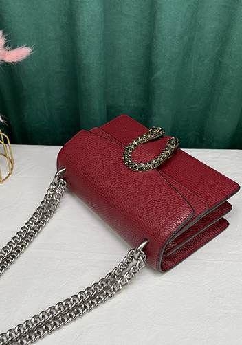 Jess Small Leather Shoulder Bag Burgundy