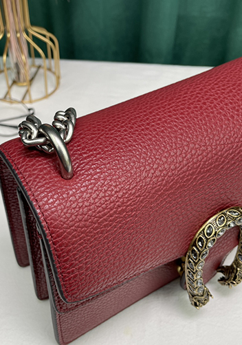 Jess Small Leather Shoulder Bag Burgundy