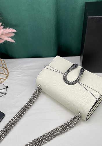 Jess Small Leather Shoulder Bag White