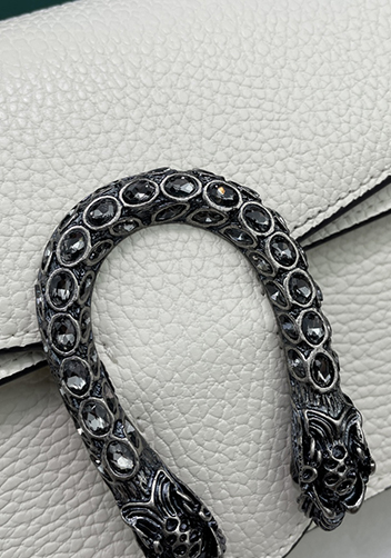 Jess Small Leather Shoulder Bag White