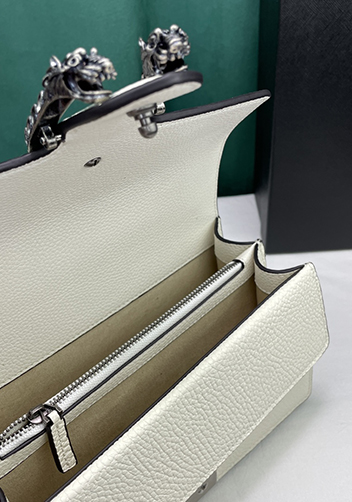 Jess Small Leather Shoulder Bag White