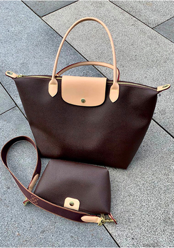 Rachele Vegan Leather Large Bag Coffee
