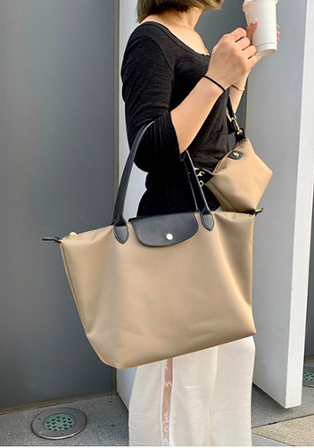 Rachele Nylon Large Bag Khaki