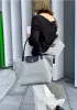 Rachele Nylon Large Bag Light Grey