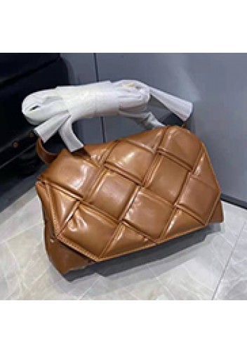 Mia Padded Leather Top Handle Bag Camel
