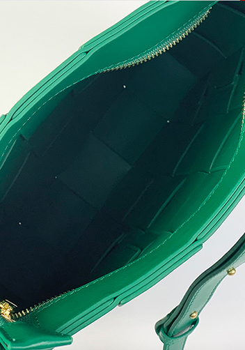 Mia Leather Messenger Shoulder Bag Green