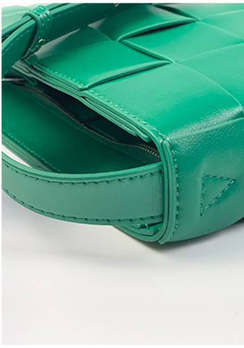 Mia Leather Messenger Shoulder Bag Green