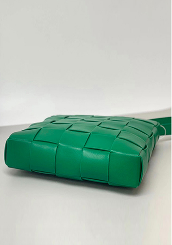 Mia Leather Messenger Shoulder Bag Green
